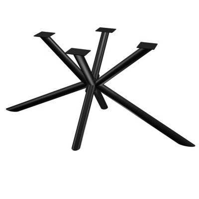 China Modern Industrial Heavy Duty Black White Base Spider Style Coffee Table Steel Legs Gray Metal Spider Style Table for sale