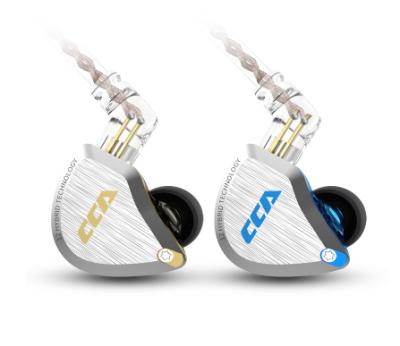 China Hybrid Metal Monitor HiFi Headphones 5BA+1DD 12Units Bass Noise Canceling In-Ear CCA C12 for sale