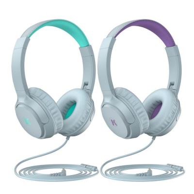 China Headband GlobalCrown Kids Student School Headphones with Microphone Volume Limited Safe 85dB/94dB for sale