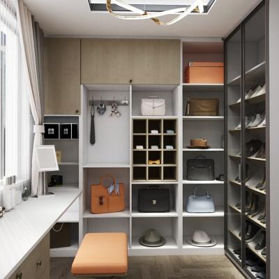 China (Other)Adjustable Customized Design Walk In Wardrobe Closet With Convenient Accessories for sale