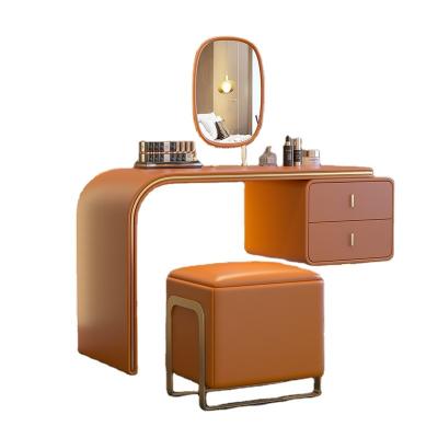 China (Other) Adjustable Bedroom Furniture Storage Make Up Table Led Light Dresser With Mirror And Drawer for sale