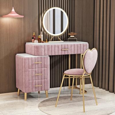 China (Adjustable Design Others) 2022 Simple And Chair Combination Bedroom Dressing Table With Drawers And Mirror for sale