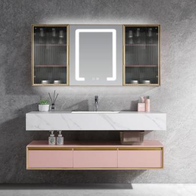 China Environmental Friendly Bathroom Cabinets Materials Vanity Bathroom Cabinet and Double Vanity Sink for sale