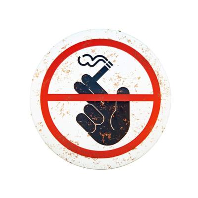 China Factory making good quality custom reflective aluminum printed no smoking warning sign 25.5cm*17.5cm for sale