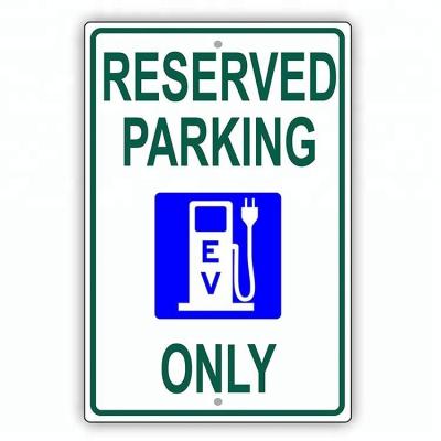 China Reserved Parking EV Warning Only Aluminum Metal Sign 30.5cm*30.5cm for sale