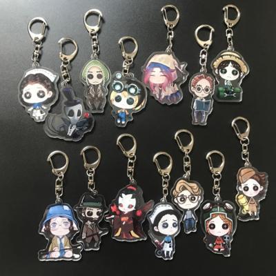 China Souvenir Custom Cartoon Character Printed Key Chain Clear Anime Acrylic Charms for sale