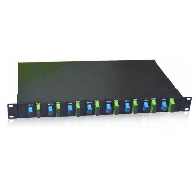 China FTTH 1U Rack Mount 8 Ways FWDM Module For Multiplexing PON 1310 1490 With CATV 1550 for sale