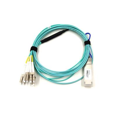 China FTTX 40G QSFP+ to 8X LC Optical Cable 3M Active Distance for sale