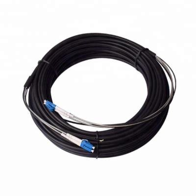 China FTTH Outdoor Armored Fiber Optic Connector 3mm Cable DLC/UPC Helical Armored 2 Core FTTA CPRI Terminal 2 for sale