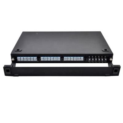 China FTTX MPO High Density 96 Cores 1U Fiber Rack Mount Patch Panel To LC Optical ODF for sale