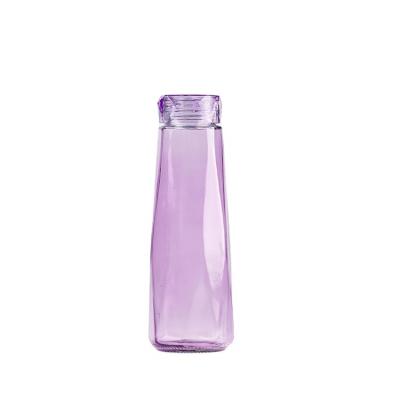 China Viable Customizable Sublimation Glass Water Bottle With Plastic Cover for sale