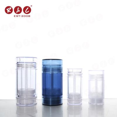 China Personal Care Empty Transparent Mini 10G Replaceable ACP Drain Private Label Body Twist Up Deodorant Stick Bottle Container Verpackung for sale