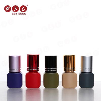 China Wholesale Empty Custom Plastic Colored Nail Art Polish Bottle With Brush Black Wind 8ml Square Cosmetic Gel And Nail for sale