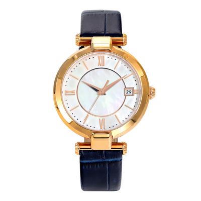 China Auto Date 2022 new design high quality women swiss quartz watch OEM ODM custom premium Ronda movement women watch for sale