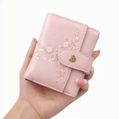 China Ladies Small Wallet PU Leather Small Coin Purse Money clip wallet for sale