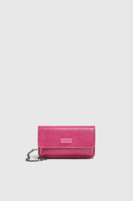 China Custom Logo Ladies PU Leather Long Wallet Pink Color Women Wallet for sale