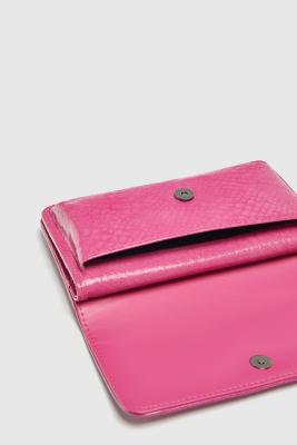 China Custom Logo Ladies PU Leather Long Wallet Pink Color Women Purses for sale