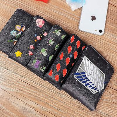 China Topwell Wallet For Boys Men Kids Girls Teen Leather Bifold Bi-fold Wallets Purse Cartoon Fashion Thin Purses Pouch Pouch for sale