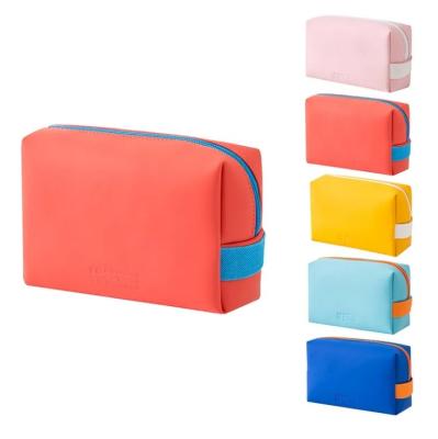 China Mini Pu Leather Pouch Bags Small Travel Waterproof Cute Girls Portable Cosmetic Makeup Bag for sale