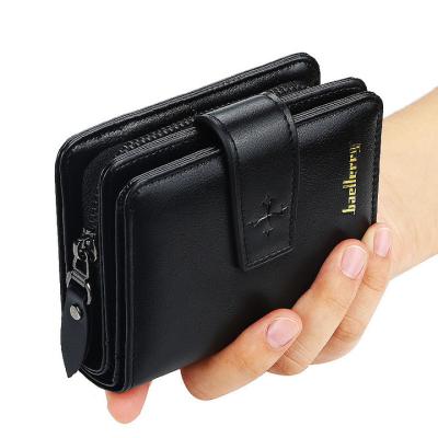 China  Wholesale Stylish Pu Leather Wallet Men Simple Casual Short Purse Male Wallet for sale