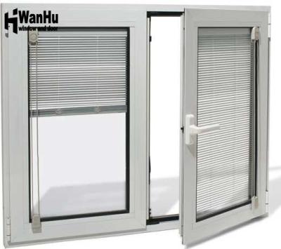 China Magnetic Screen WANHU Energy Efficient Design Aluminum Tempered Glass Window Casement Window for sale