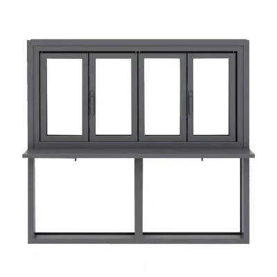 China Folding Screen Aluminum Bifold Window Double Glazing Tempered Glass Aluminium Freefolding Windows Designs For Homes for sale