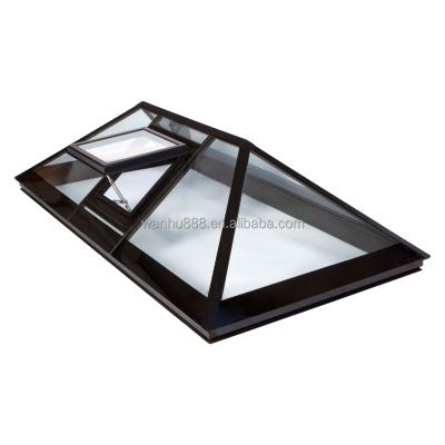 China Automatic Cheap Price Waterproof Aluminum Electric Automatic Double Glazed Roof Skylight Window Design Pyramid Skylight for sale