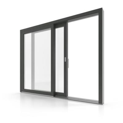 China Waterproof AS2047  American Standard Hurricane Impact Aluminum Energy Efficient Sliding Windows Double Glass Aluminum Sliding Window for sale