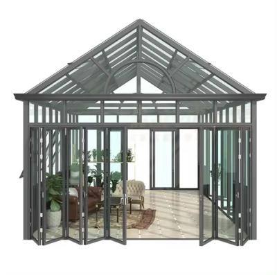 China Modern Customsized Morden Aluminum Prefab Outdoor Veranda tempered glass garden sun room for Patio for sale