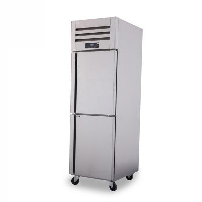 China 2023 Grocery Store Hot Sale Factory Double Door Refrigerator Stainless Steel Commercial 201 304 Refrigerator for sale