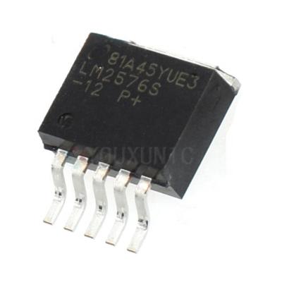 China Standard New and original LM2576S-12 LM 2576SX-12 chip TO-263-5 12V/3A buck DC-DC regulator chip for sale