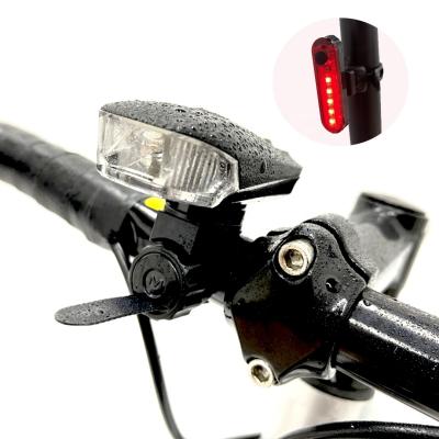 China Unisex-Adult REYGEAK Bike Front And Rear Lamp Outdoor Sport Bike Head Light Flashlight USB Mountain Cycle Headlight Taillight Fill Set for sale