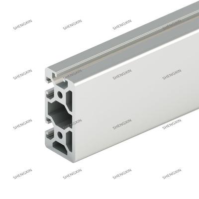 China Decorations SHENGXIN Customize Size Color Aluminum Extrusion 40x80 Slot Anodized Aluminum T Slot Profile for sale