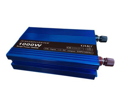 China 1000 watt 12v 24v dc to 220v 230v 1000w ac converter modified solar inverter 265X145X60mm for sale