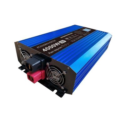 China Unique Design 4kw DC to AC Power Inverter Supply 12v 220v Solar Pure Sine Wave Inverter 4000w LCD Display 395X220X95mm for sale