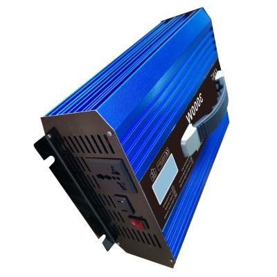 China Automobile factory price TZA 12V 220V pure sine wave inverter LCD display 3000W power inverter for sale for sale