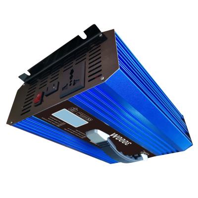 China Automotive TZA 3KW 12VDC 24VDC to 220VAC 230VAC DC to AC 3000w Pure Sine Wave Power Inverter for Car for sale