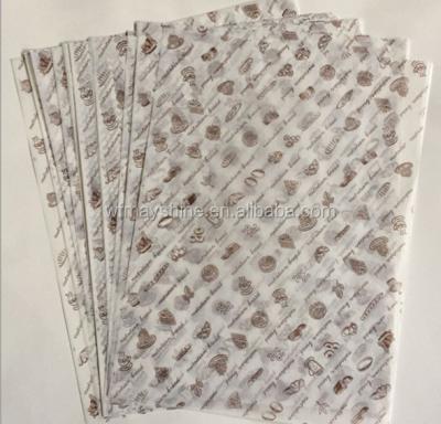 China Custom Printed Greaseproof Food Sandwich Wrapping Paper for sale