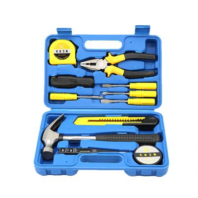 China Wholesale Custom Plastic Hard Shell Household 12 Piece Portable Tool Kit Tool Box Kit With Handle 24*15.6*6cm for sale