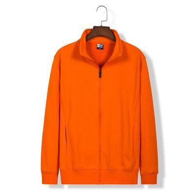 China Wholesale OEM Customized Logo Orange Sweatshirt Men Padded Sweater Men 100% Cotton Blends High Quality Breathable Round Neck Sweatshirt for sale