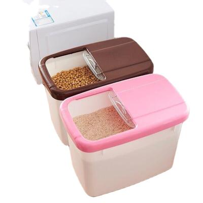 China Keep Plastic Food Box Container Storage Kitchen Cereal Rice Container Dispenser For A Long Time for sale