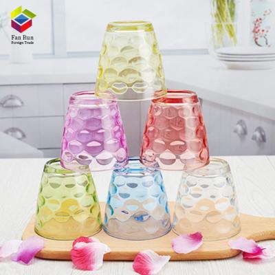 China Colorful creative agriculture bead rain cup glass advertising cup two water four six piece raindrop cup gift sets for sale