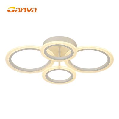 China GANVA Design Exterior Mounted Modern Single White Round Decorative Cafe LED Residential Ceiling Light for sale