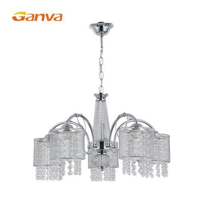 China Modern Art design guzhen clear home hanging crystal patterns chandelier e27 light for sale