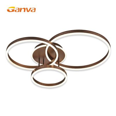 China Surface Mounted Chinese Modern Dining Lighting For Kids Circle Rings Lamp Led Ceiling Lights for sale