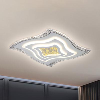 China Acrylic Pop Surface Mounted Minimalist Parallelogram Shape Recessed LED Lighting Light Modern Ceiling Lamp for sale