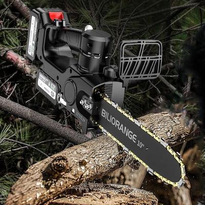 China Wood Saw Portable Cordless Electric Tool Chainsaw Rechargeable Battery Outdoor Cordless Handled Garden Wood Chainsaw for sale