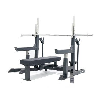 China 2021 European Black Adjustable Heavy Duty Barbell Chest Gym Style Press Bench Exercise Plate Rack Workout With Safety Bar for sale