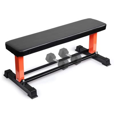 China Custom Gym Logo Modern 880 Pound Capacity Exercise Red Dumbbell Weight Bench Flyes Barbell Press Flat Bench With Dumbbell Rack for sale