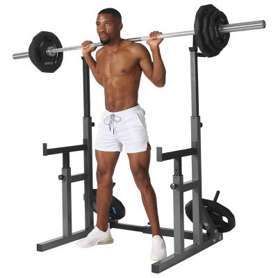 China Barbell Modern Adjustable Barbell Squat Rack Home Weightlifting Home Weightlifting Bench Training Strength Stand for sale